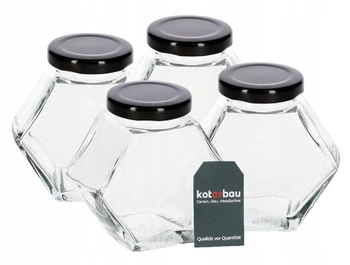 Sklenená nádoba 180 ml na korenie med - 4 ks.