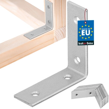 Tesársky uholník nerezový pozinkovaný 50x50x17 mm sada 12 ks.