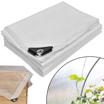 Ochranná plachta silná hrubá priehľadná skleníková 120 g/m2 4x6 m