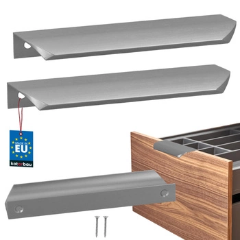 Úchyt nábytkový hliníkový strieborný 128/148 mm sada 2 ks.