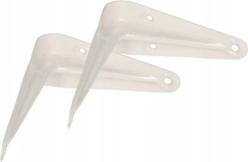 Lomená podložka na poličku podpera 10x7,5 cm 2 ks - Farba biela