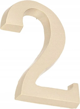 Číslo domu "2" číslo dverí 5 cm satén