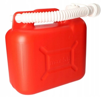 Plastový kanister 5l palivová nádrž s lievikom