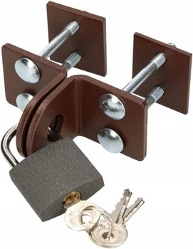 Zámok garážových dverí 40 mm oceľová bronzová skrutka