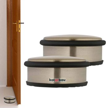 Voľne stojaci dverový nárazník platina 4 cm sada 2 ks.