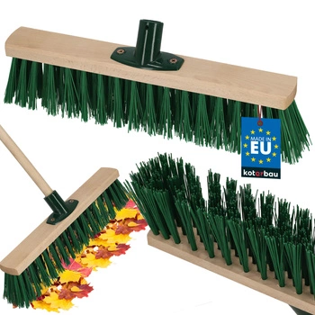 Kefa metla drevená na lístie podlahy dlažbu nylon 40 cm