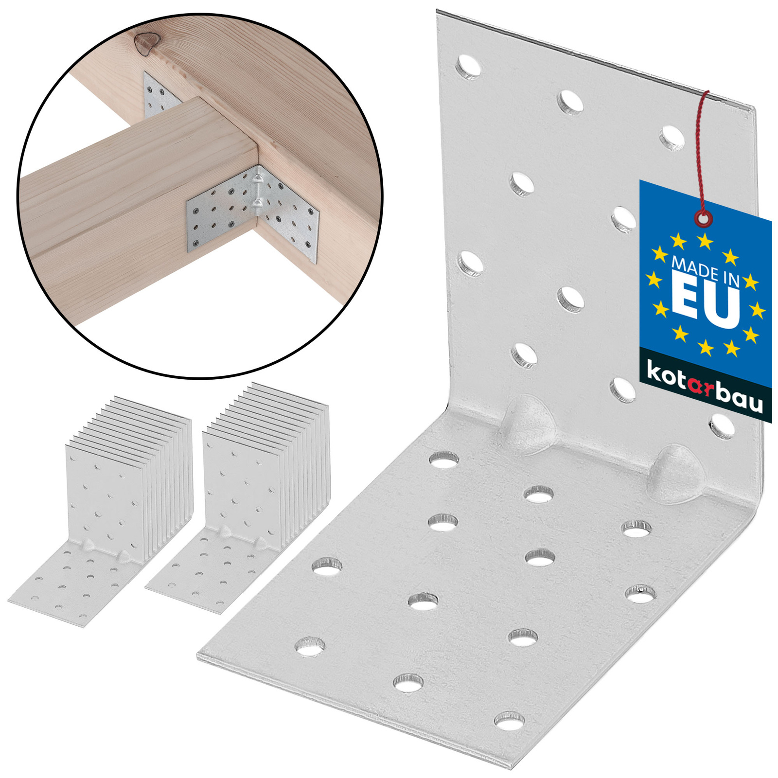 Uholník s prelisom 80x80x60 - 25 ks.
