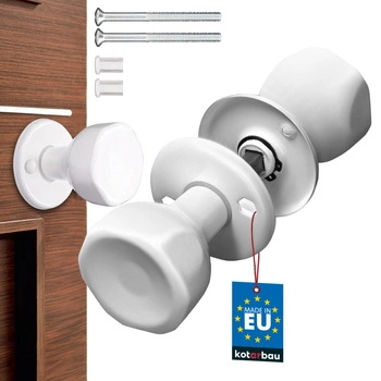 Otočný gombík pre dvere brány biela