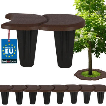 Obrubník trávnika palisáda s nájazdom plastový hnedý 3,8 m