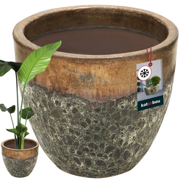 Kvetináč zlatý mrazuvzdorný s odtokom vody ⌀ 37 cm