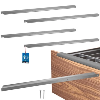 Úchyt nábytkový hliníkový strieborný 540/560 mm sada 4 ks.