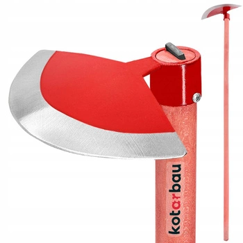 Polovičný okrúhly rýpadlo 270 mm kované červené