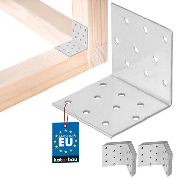 Pozinkovaný tesársky uholník 60×60×60 mm sada 25 ks.