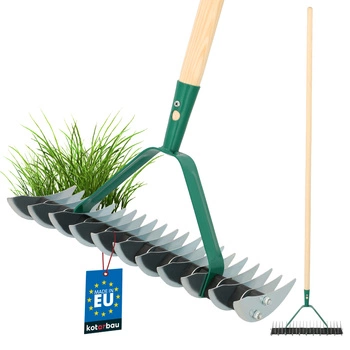 Obojstranný ručný vertikutátor s hriadeľom 32x13 cm