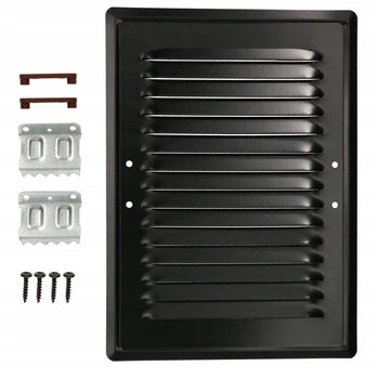 Ventilačná mriežka kovová pre krb 14x21 s háčikmi - Farba čierna