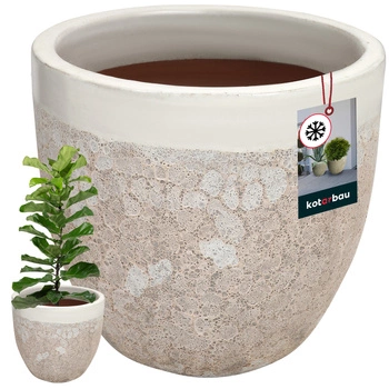 Kvetináč biely mrazuvzdorný s odtokom vody ⌀ 30 cm