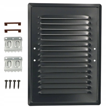 Ventilačná mriežka kovová pre krb 14x21 s háčikmi - Farba svetlo šedá