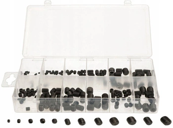 Sada imbusových skrutiek bez hlavy - 160 ks.