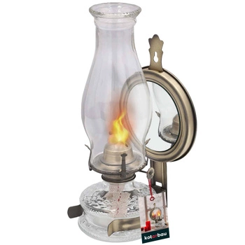 Olejová lampa so zrkadlom retro starožitná vintage