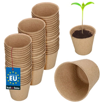 Rašelinové kvetináče 6 cm sadenice bio - 60 ks.