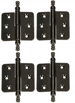 Dekoratívny sklápací nábytkový záves čierny pravý - 4 ks.