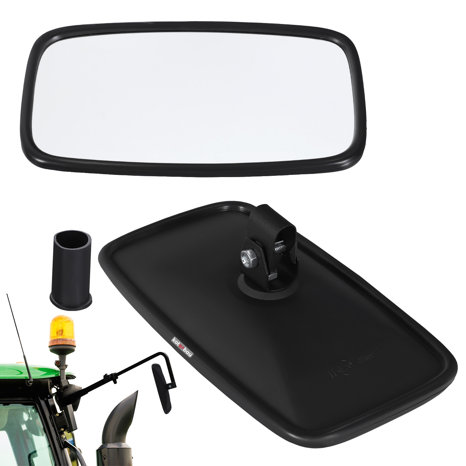 Univerzálne vonkajšie zrkadlo pre traktory 28,5x15,5 cm
