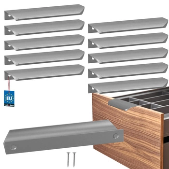 Úchyt nábytkový hliníkový strieborný 128/148 mm sada 10 ks.