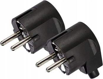 Uhlová demontovateľná zástrčka uzemňovacia zástrčka 16a - 2 ks.