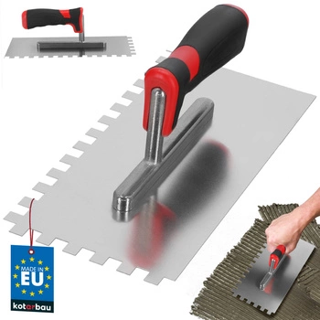 Hladidlo z nehrdzavejúcej ocele 270 mm ozubené 10 mm stierka na sadru