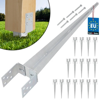 Základňa stĺpa nastaviteľná zatĺkacia 0-120 mm sada 16 ks.