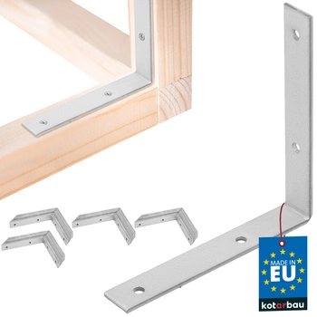 Tesársky uholník nerezový pozinkovaný 125x125x20 mm sada 50 ks.