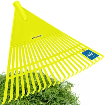 Záhradné hrable plastové na lístie trávu 55 cm - Farba mentolová