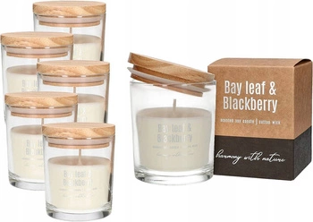 Sklenená sviečka s vôňou sóje - 6 ks