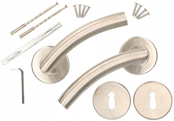 Sada dverových kľučiek 110 mm patina znak