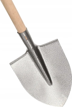 Kovová lopata so srdcovým rýľom a stopkou