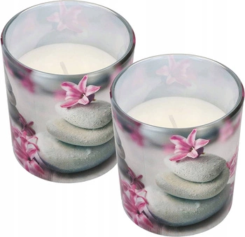 Sada 2 vonných sviečok v sklenenej kúpeľnej záhrade