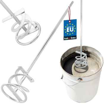 Miešadlo sds+ špirálové šnekové na malty farby lepidlá oceľové 100 mm