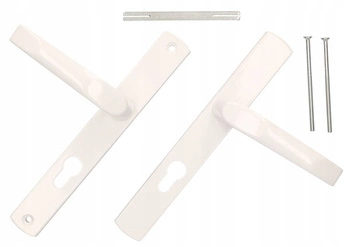 Dverová kľučka biela, dlhý štít, dvere 72 vložka - Farba biela