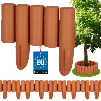 Záhradný plôtik plot plastový zatĺkací terakota 2,4 m