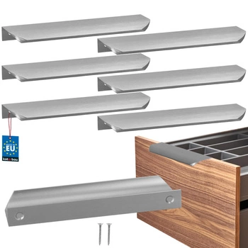 Úchyt nábytkový hliníkový strieborný 160/180 mm sada 6 ks.