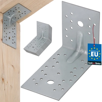 Spojovací debniaci uholník rebrovaný oceľový 100x150x80 mm sada 12 ks.