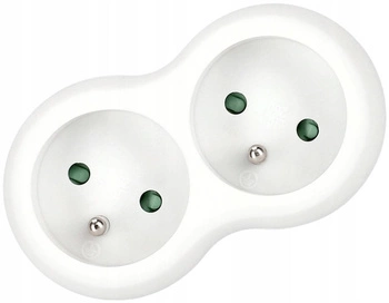 Rozdeľovač napájania 2 zásuvkový zlodej s uzemňovacím pripojením