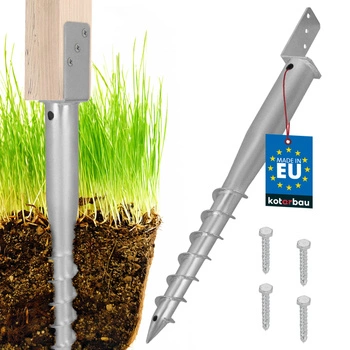 Základňa stĺpa kotva l skrutkovateľná do zeme oceľ Lx735 mm