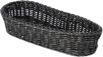 Kôš kôš tkaný podnos príbor kontajner čierny