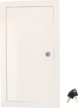 Oceľové kontrolné dvierka s bielymi kľúčmi 40x25 cm