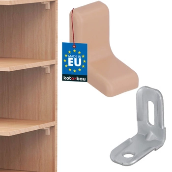 Nábytková uhlová konzola s uzáverom buk