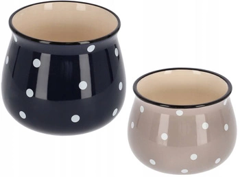 Sada keramických obalov na kvetináče - 2 ks