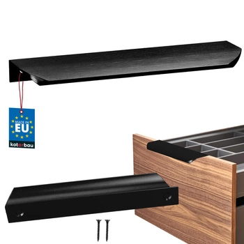 Úchyt nábytkový hliníkový čierny mat 160/180 mm