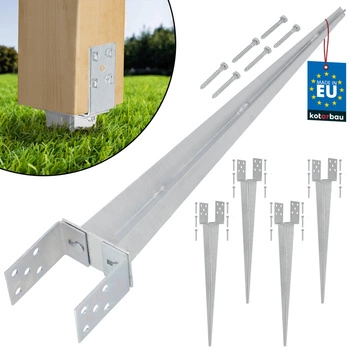 Základňa stĺpa nastaviteľná zatĺkacia 0-120 mm sada 4 ks.