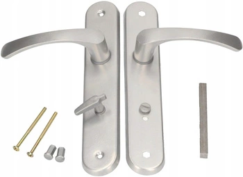 Kľučka dverí biszkopt 72 strieborná wc